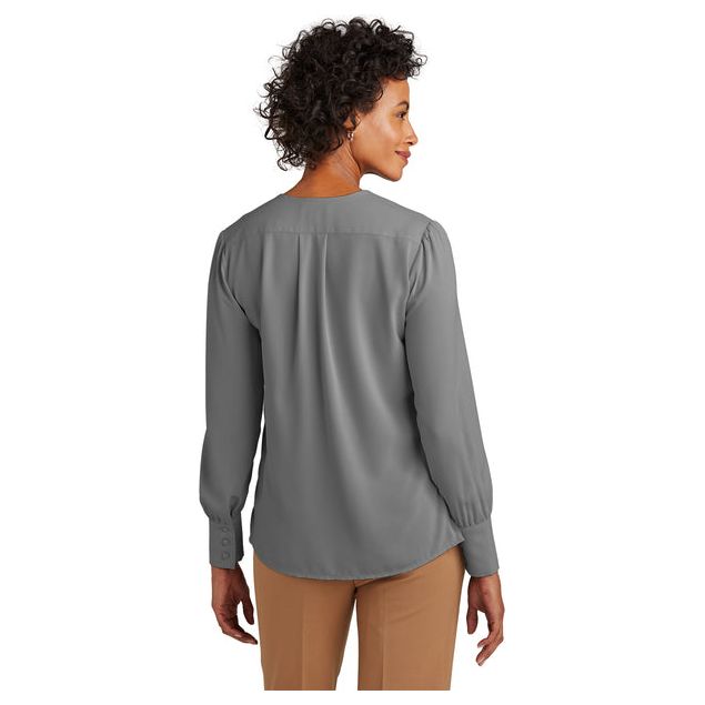 Brooks Brothers® Women’s Open-Neck Satin Blouse