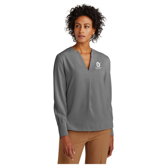 Brooks Brothers® Women’s Open-Neck Satin Blouse