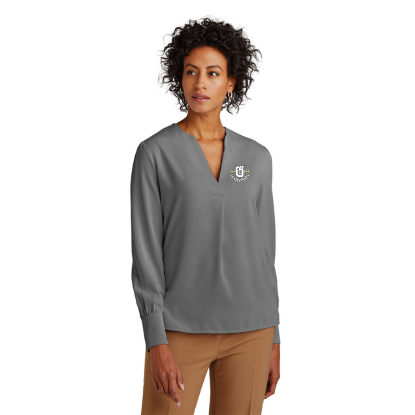 Brooks Brothers® Women’s Open-Neck Satin Blouse